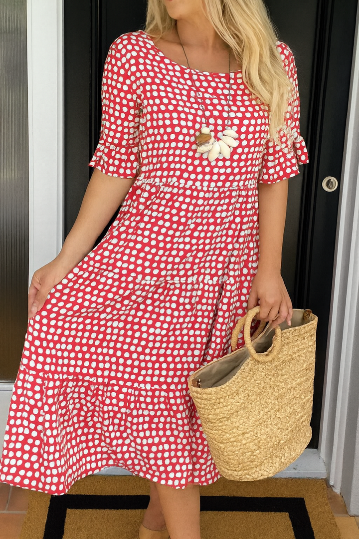 Serry – Robe midi à manches courtes et coupe décontractée