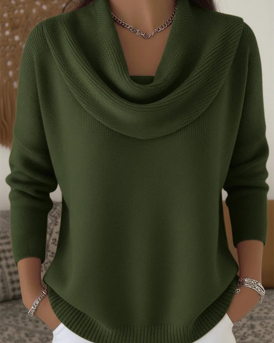JOCELYN™ | Cozy Ruffled-neck Sweater