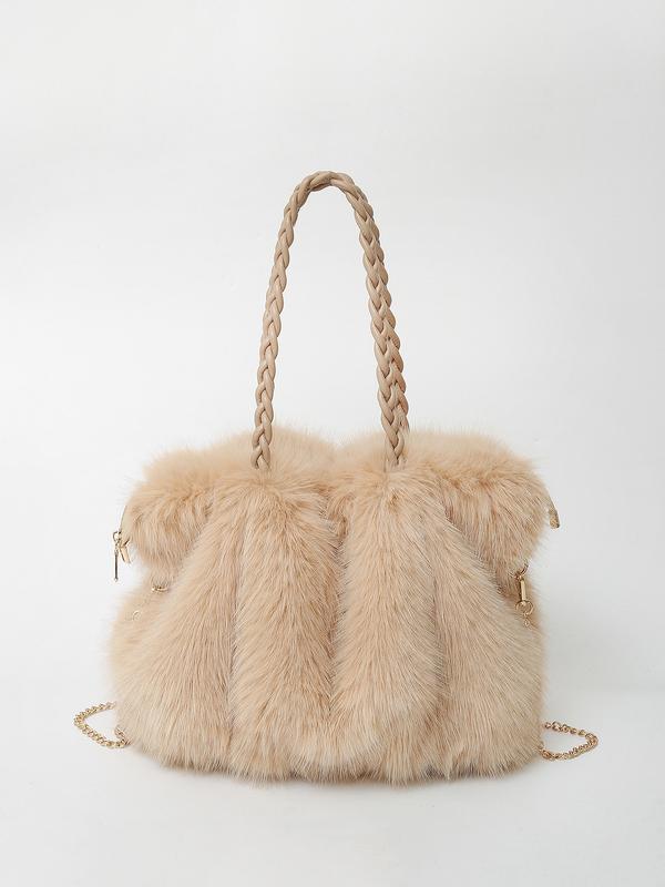 Irma - Sac cabas en velours peluche polyvalent