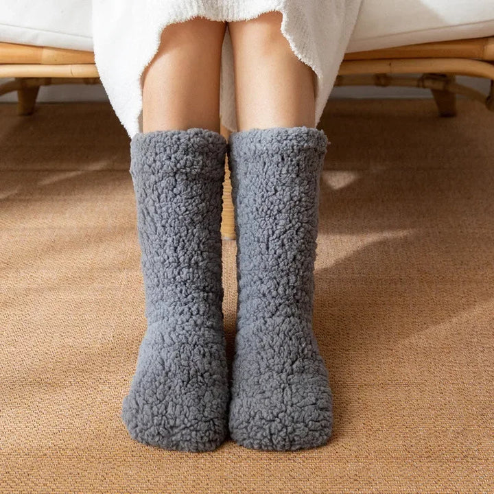 Sherpa fuzzy cozy crew socks
