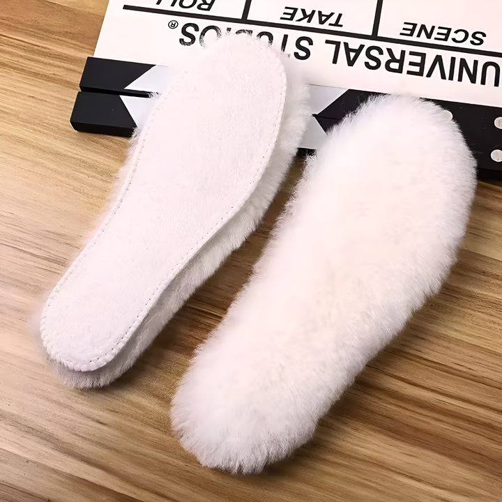 Eveline™ | White faux-fur suede-backed slipper insoles