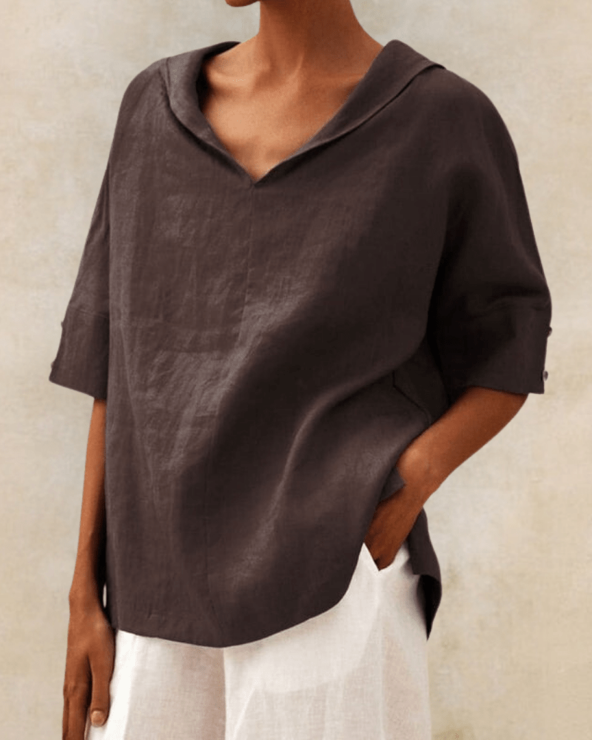 Maxi - Blouse en lin vaporeux à coupe ample