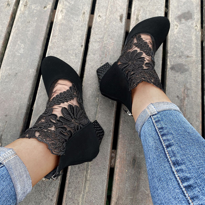 JOLIE™ - Bottines chics à lacets et talons