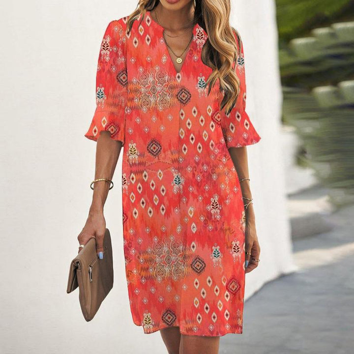 Maya™ | Robe à motif vintage