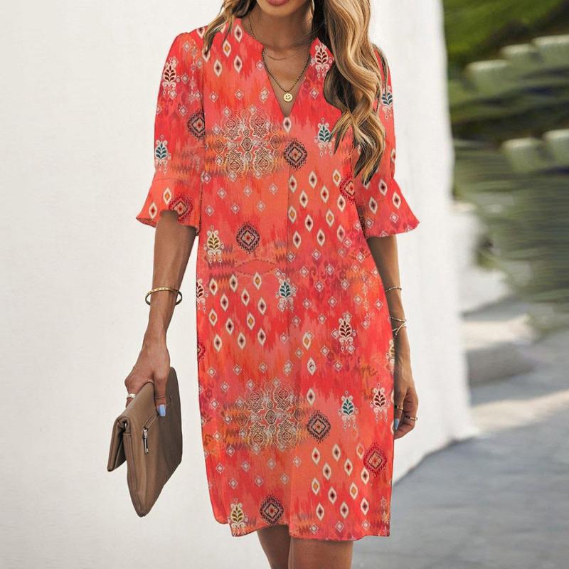 Maya™ | Robe à motif vintage