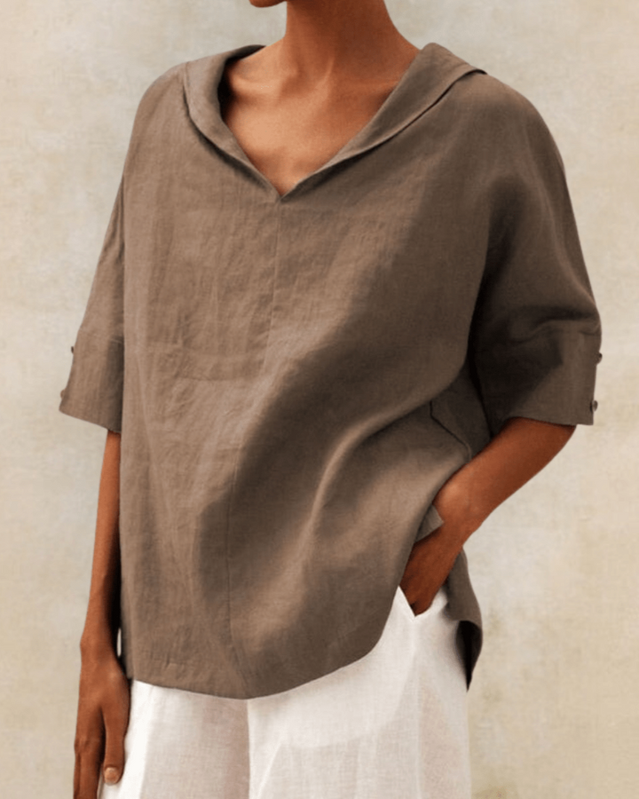 Maxi - Blouse en lin vaporeux à coupe ample