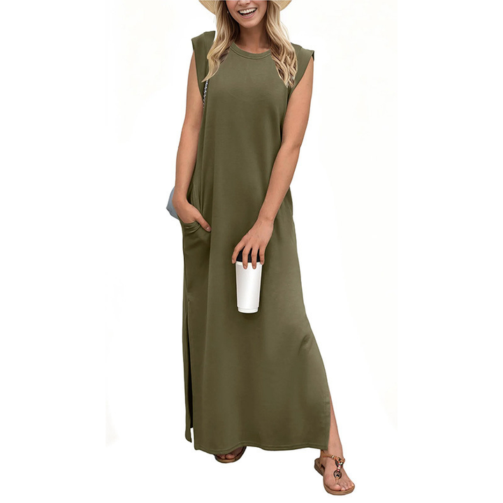 Lucia – Robe longue de plage ample classique sans manches