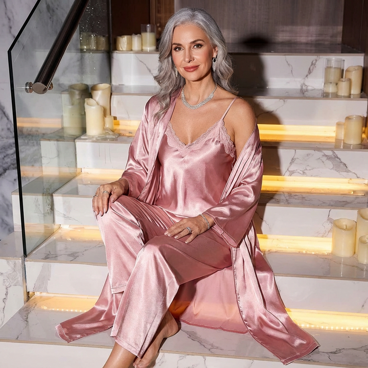Isabella | Three-Piece Nightwear Robe Set