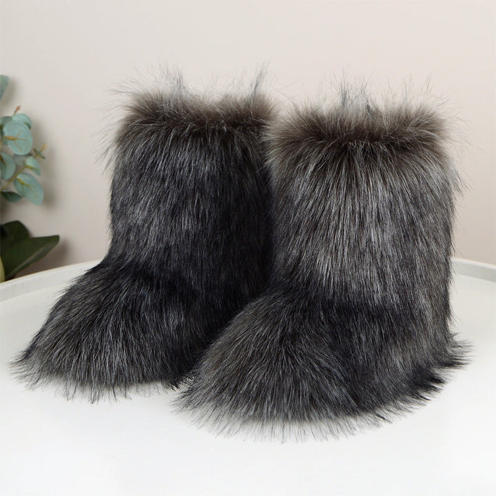 HIRA™ - Bottes d'hiver mi-hautes chics et tendance en fourrure