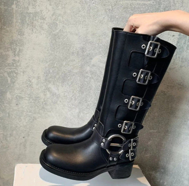 POTENCIANA™ – Bottes de moto classiques à boucle à la cheville