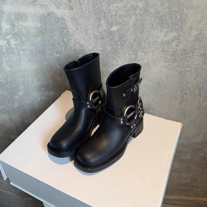 POTENCIANA™ – Bottes de moto classiques à boucle à la cheville