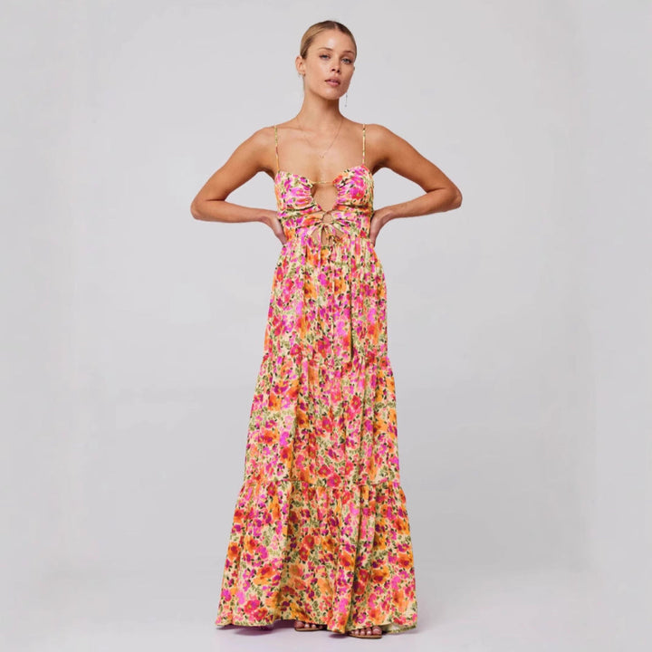 MARSHA™ - Chic Sleeveless Cross Tie-Up Front Summer Maxi Dress