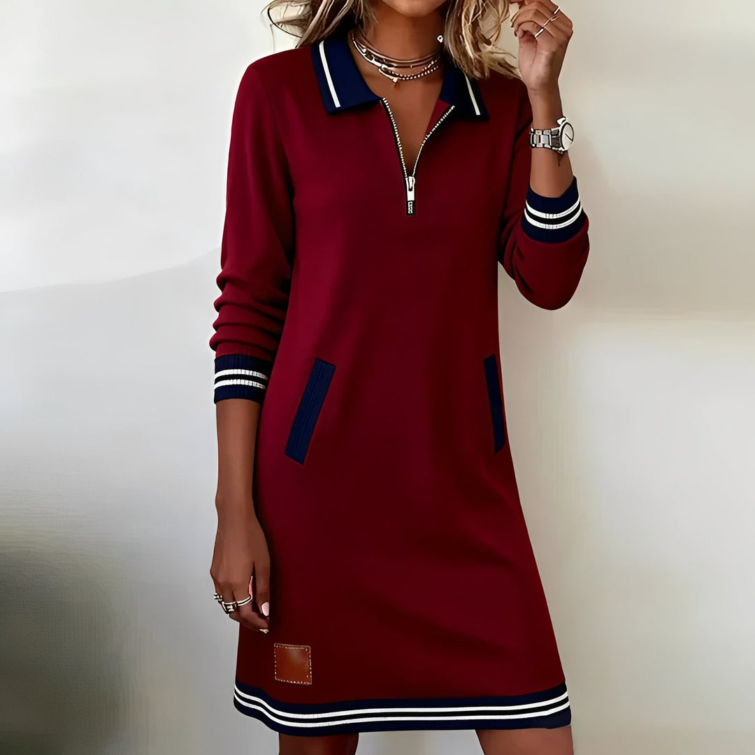 Demi | Robe en coton chic à manches longues