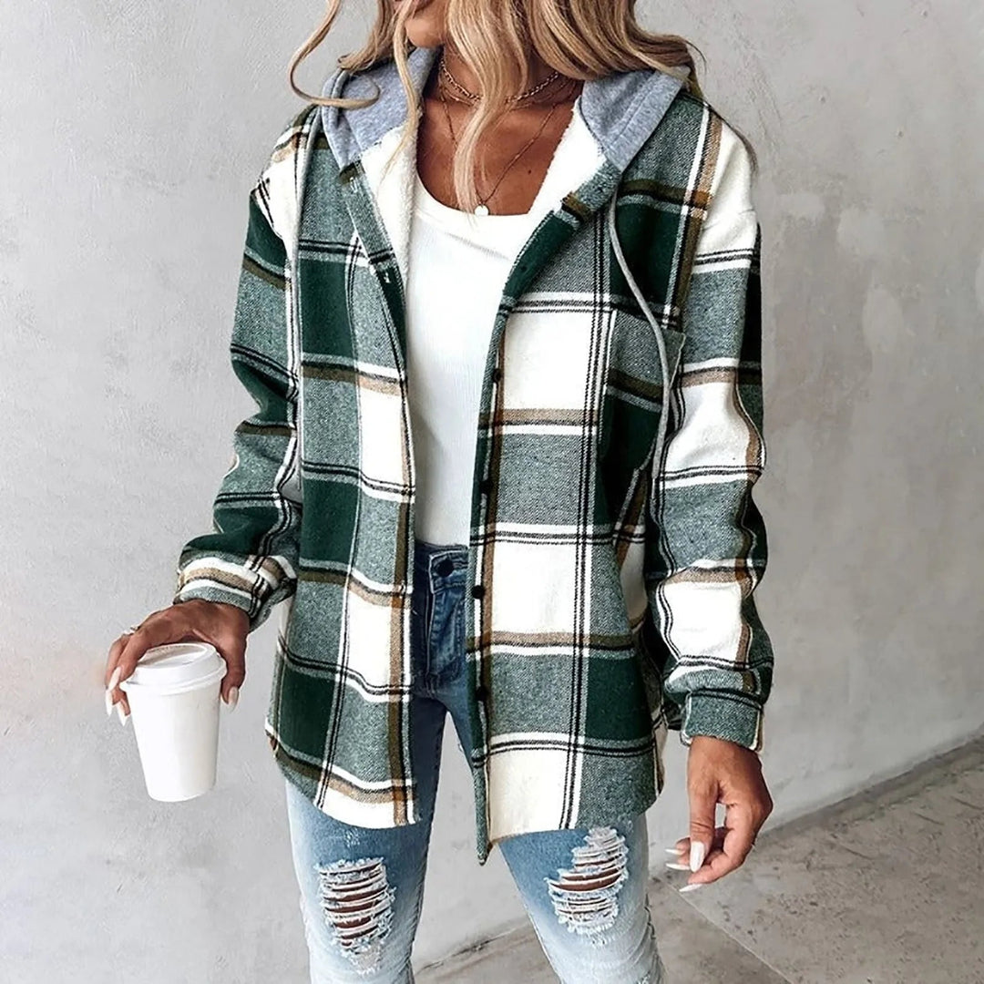 Sabrina™ | Plaid Hooded Overshirt