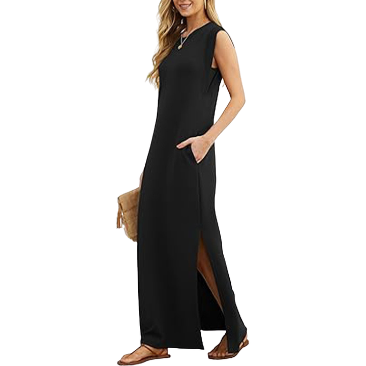 Lucia – Robe longue de plage ample classique sans manches
