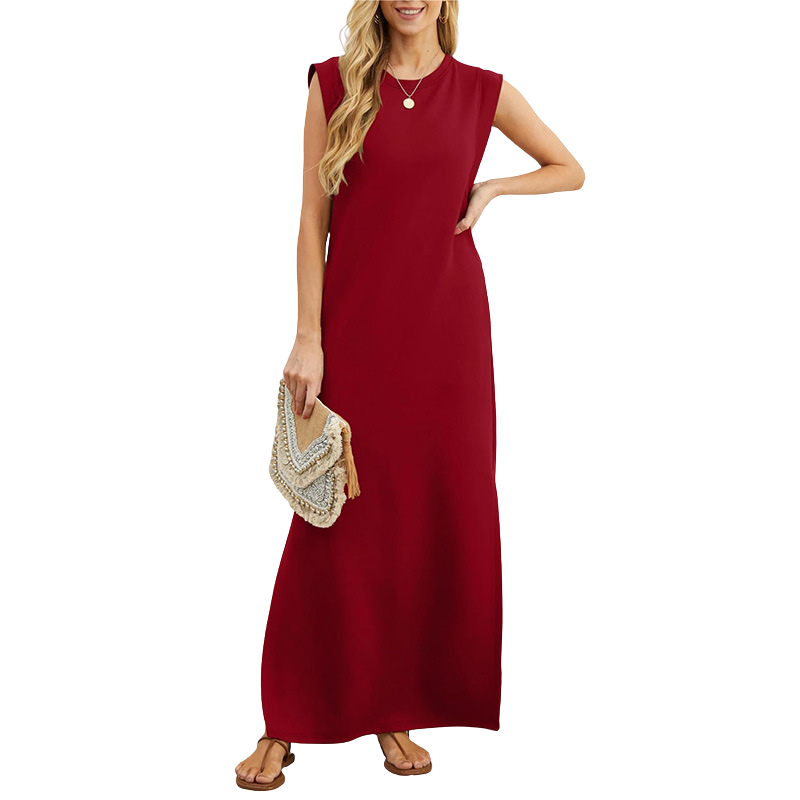 Lucia – Robe longue de plage ample classique sans manches