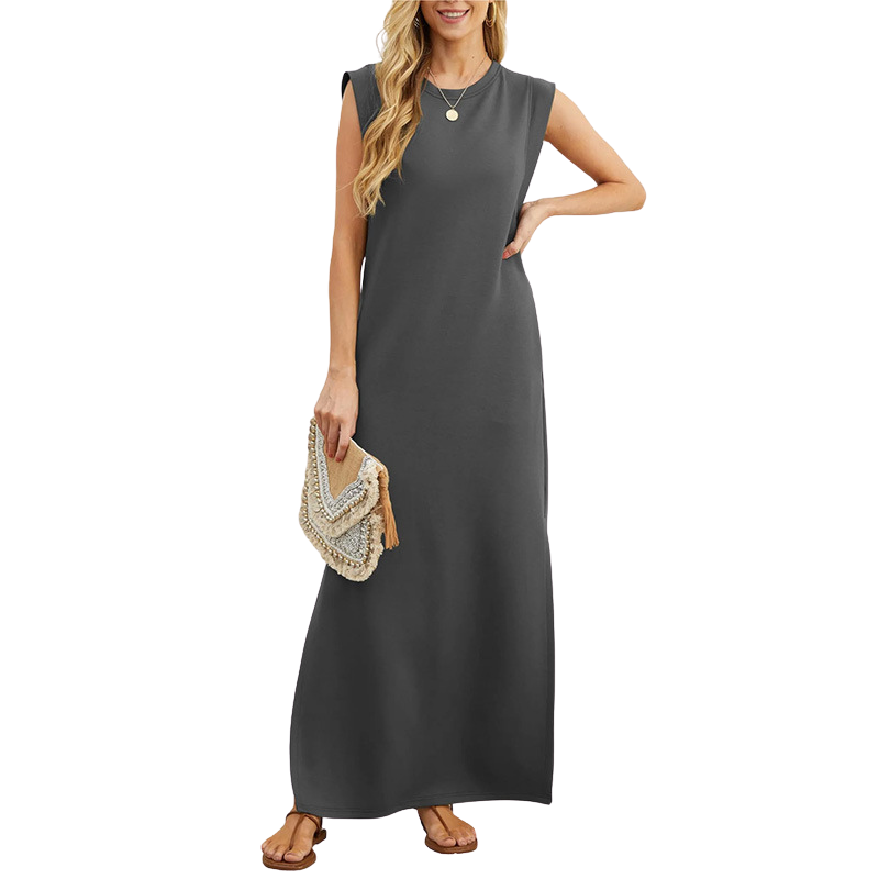 Lucia – Robe longue de plage ample classique sans manches