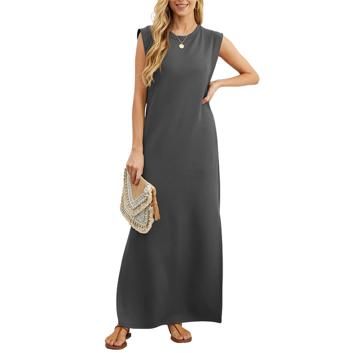 Lucia – Robe longue de plage ample classique sans manches