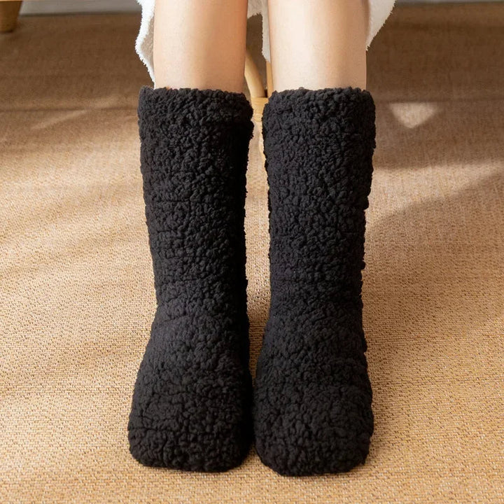 Sherpa fuzzy cozy crew socks