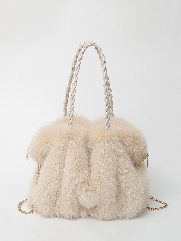 Irma - Sac cabas en velours peluche polyvalent