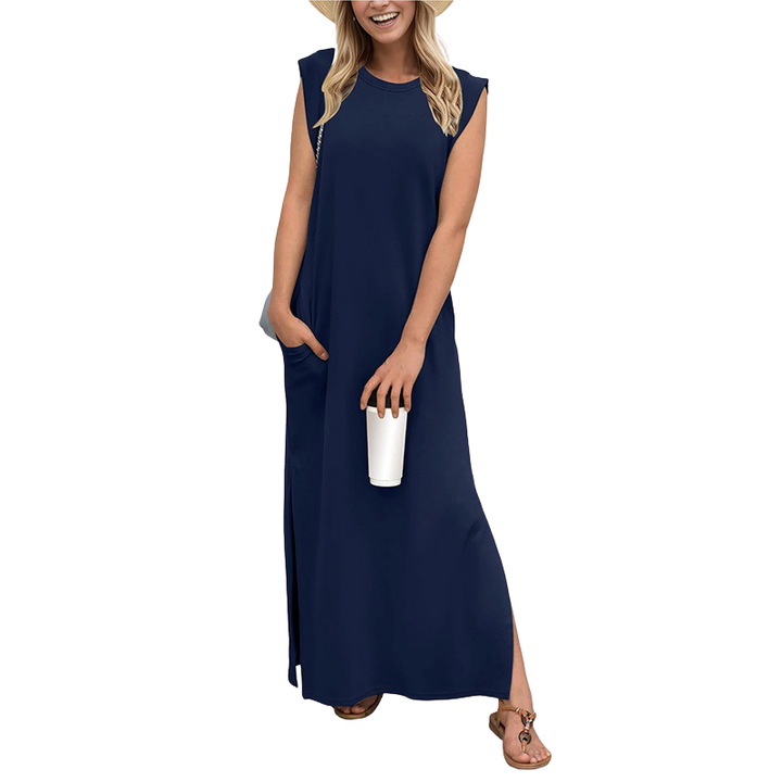 Lucia – Robe longue de plage ample classique sans manches